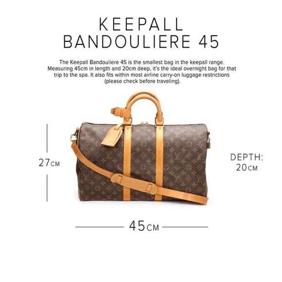 Info Page: Louis Vuitton Keepall Bandouliere Vs Standard Keepall - Picture 4 of 10